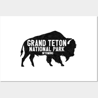 Grand Teton National Park Wyoming American Bison Buffalo Posters and Art